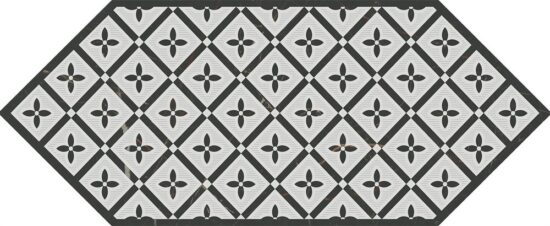 KERAMA MARAZZI HGD/A484/35006 Декор Келуш 5 черно-белый 14х34 14x34x6,9