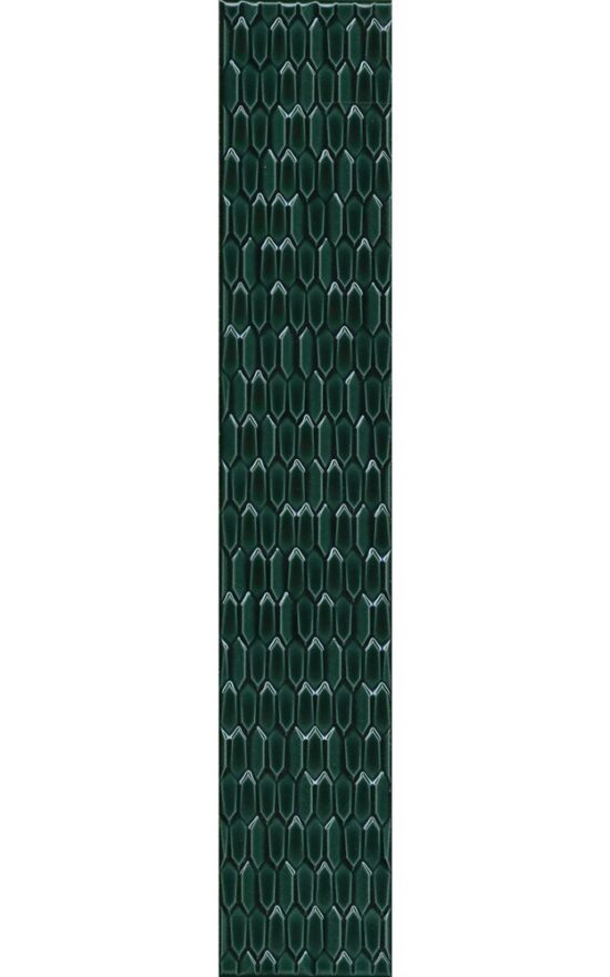 KERAMA MARAZZI LSB001 Бордюр Левада зеленый темный глянцевый 40х7 40x7,1x9