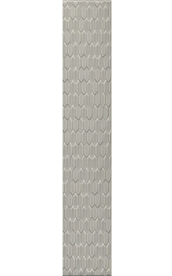 KERAMA MARAZZI LSB002 Бордюр Левада серый светлый глянцевый 40х7 40x7,1x9