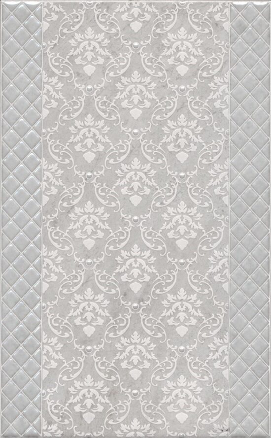 KERAMA MARAZZI AZA0536424 Декор Мотиво серый светлый глянцевый 25x40x8
