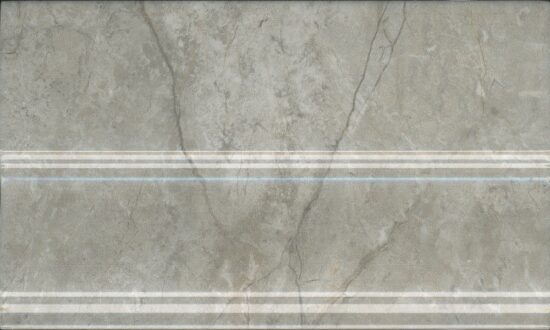 KERAMA MARAZZI FMB033 Плинтус Кантата серый светлый глянцевый 25x15x1,5