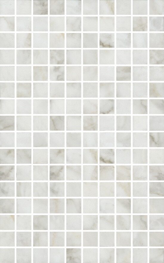 KERAMA MARAZZI MM6432 Декор Кантата мозаичный белый глянцевый 25x40x0,8