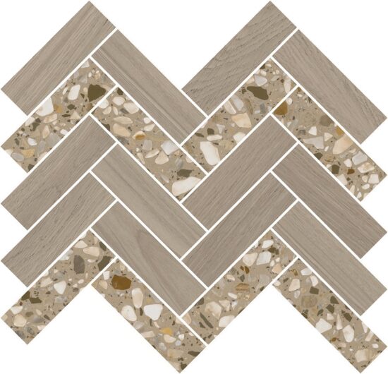 KERAMA MARAZZI T042/SG5269 Декор Монтиони мозаичный коричневый светлый 34x35,5x0,9