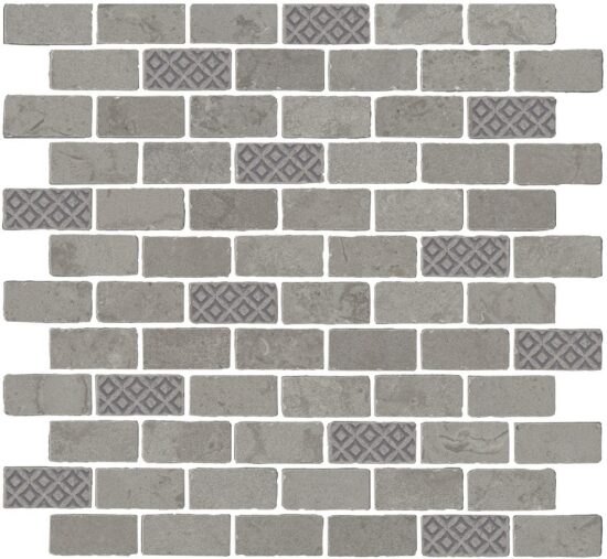 KERAMA MARAZZI MBD011 Декор Про Лаймстоун Антика 3 мозаичный серый матовый 32х30х0,9