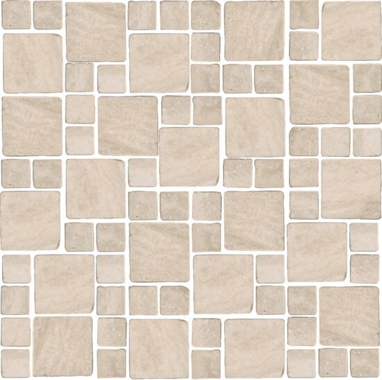 KERAMA MARAZZI MBD005 Декор Риальто Антика 3 мозаичный бежевый светлый матовый 30х30х0,9