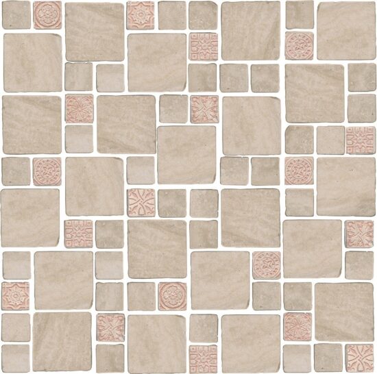 KERAMA MARAZZI MBD008 Декор Риальто Антика 4 мозаичный бежевый матовый 30х30х0,9
