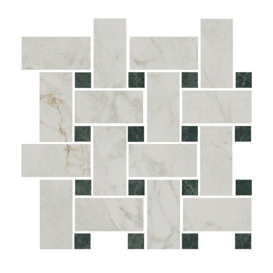 KERAMA MARAZZI T038/SG6540 Декор Серенада мозаичный белый лаппатированный 32x32x0,9