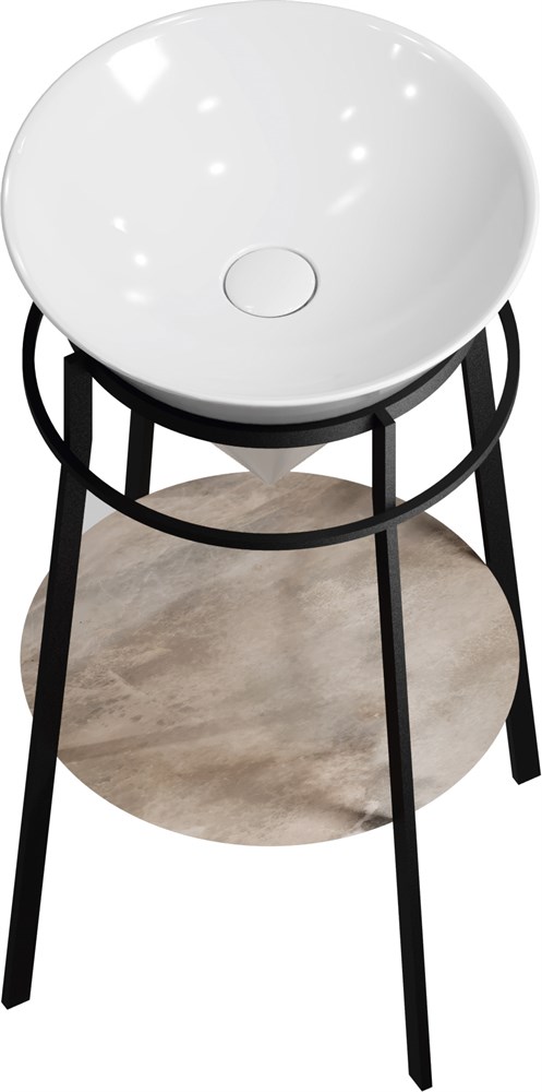 KERAMA MARAZZI CO.44BLK.M Метал.структура CONO 44 см, цвет: черный матовый