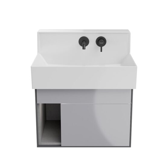 KERAMA MARAZZI LO.M.65GRAY Тумба LOGICA M подвесная 2 выдвижных ящика 65, серый