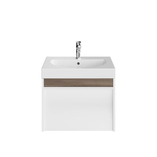 KERAMA MARAZZI MO.60.1+1WHT Тумба MODULA подвесная 60 с ящиком 1+1, белая глянцевая