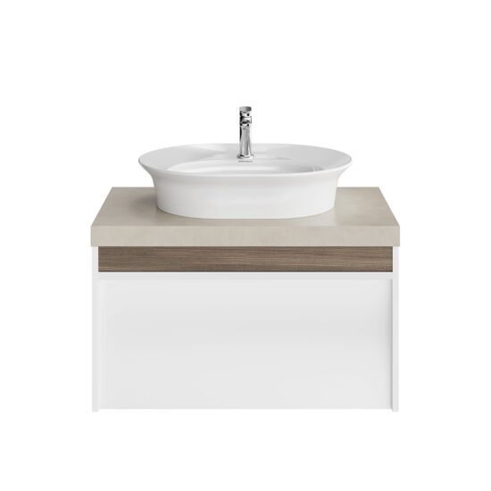 KERAMA MARAZZI MO.80.1+1WHT Тумба MODULA подвесная 80 с ящиком 1+1, белая глянцевая