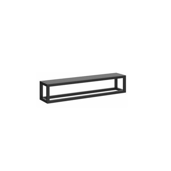 KERAMA MARAZZI PL.N.sh.55BLK Полка PLAZA Next металлическая с крышкой 55см, цвет черный матовый