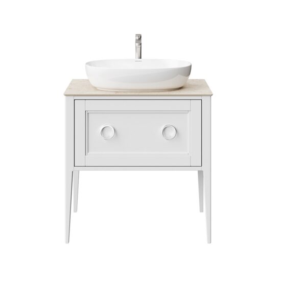 KERAMA MARAZZI PL.CN.80.1+1WHT.M Тумба PLAZA Classic NEO напольная 1+1 ящик 80, белая матовая