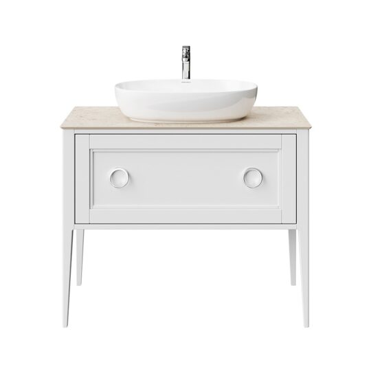 KERAMA MARAZZI PL.CN.100.1+1WHT.M Тумба PLAZA Classic NEO напольная 1+1 ящик 100, белая матовая