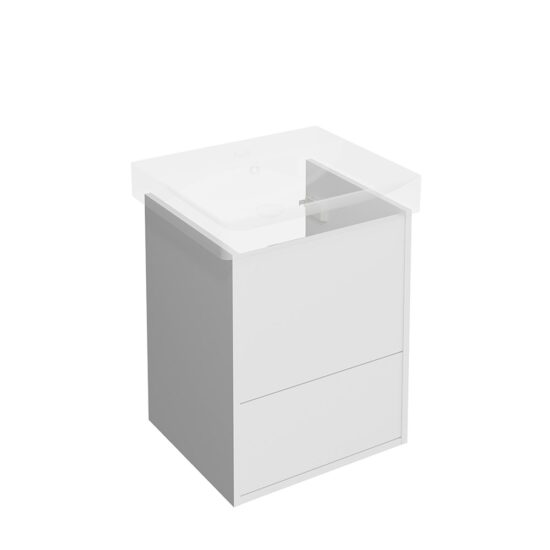 KERAMA MARAZZI PRO.50.2/WHT Тумба PRO подвесная 2 ящика 50, белая матовая