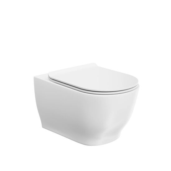 KERAMA MARAZZI MO.wc.02 Унитаз Modula подвесной безободковый с крепежом, белый глянцевый