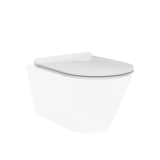 KERAMA MARAZZI PLMR.seat.02/WHT Сиденье PLAZA Modern/BG Rimless Slim soft close+clip up, белый