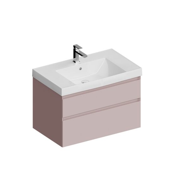 KERAMA MARAZZI CUB.80.2/MAL Тумба CUBO подвесная с ящиками 80, мальва матовая