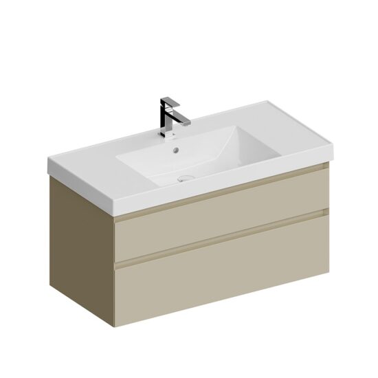 KERAMA MARAZZI CUB.100.2LIM Тумба CUBO подвесная с ящиками 100, лимо матовая