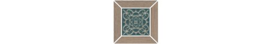 KERAMA MARAZZI ID158 Вставка Тровазо наборный коричневый тёмный матовый 13x13x0,9