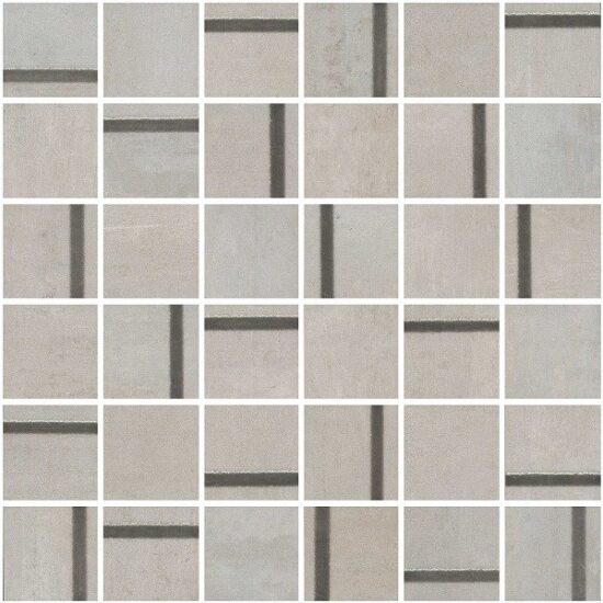 KERAMA MARAZZI MM13130 Декор Гварди 1 мозаичный серый светлый матовый обрезной 30x30x0,9