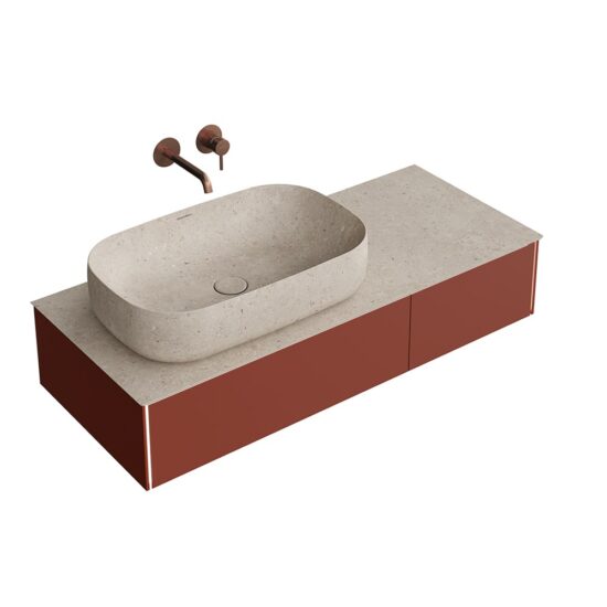 KERAMA MARAZZI MA.120.2/VR.M Тумба MAGICA подвесная 120, 2 ящика, венецианский красный матовый
