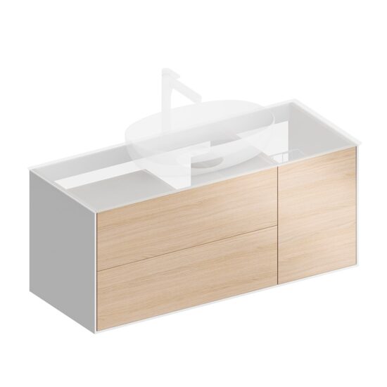 KERAMA MARAZZI PLB.M.120.3/OAK.V Тумба PLAZA Modern подвесная 120 дуб виченца 3 ящика