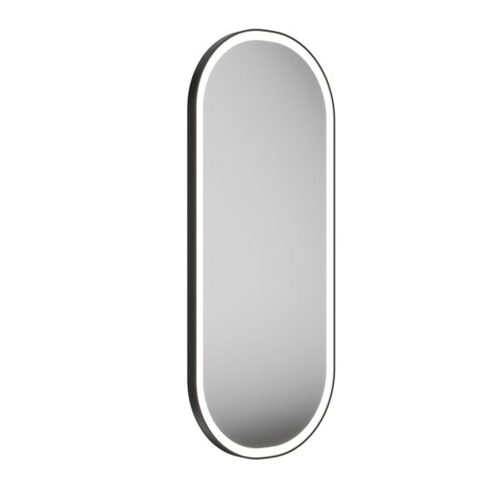KERAMA MARAZZI CO.mi.PL.42/BLK Зеркало CONO овальное 42 с подсветкой, черное матовое