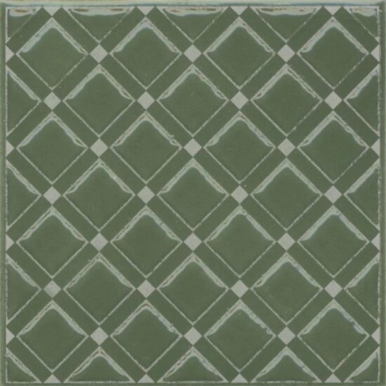 KERAMA MARAZZI KMD3STA015GN Декор Бахия 1 зелёный глянцевый 9,8x9,8x0,7