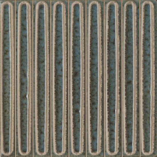 KERAMA MARAZZI KMD2SOB002BN Декор чипсет Далия бирюзовый тёмный глянцевый 20x20x0,95