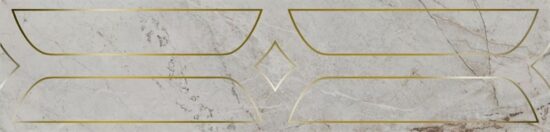 KERAMA MARAZZI KMB3STA001BR Бордюр Ифран серый светлый глянцевый обрезной 60x14,5x0,9
