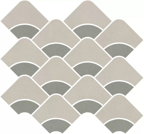 KERAMA MARAZZI KMD2HID006BR Декор Таделакт наборный бежевый светлый, зелёный матовый обрезной 30x28x0,9