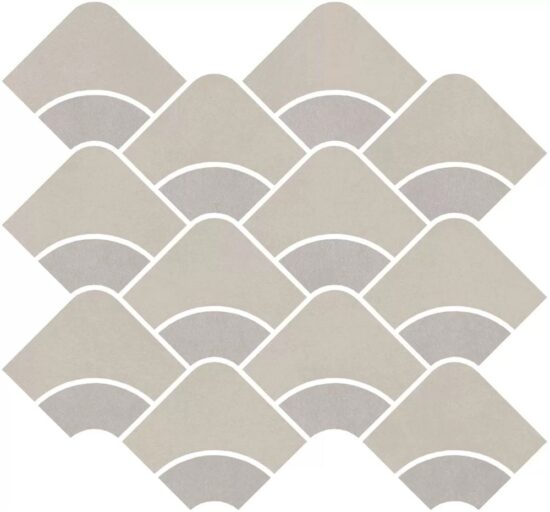 KERAMA MARAZZI KMD2HID007BR Декор Таделакт наборный бежевый светлый, серый матовый обрезной 30x28x0,9