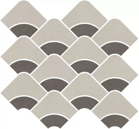 KERAMA MARAZZI KMD2HID008BR Декор Таделакт наборный бежевый светлый, коричневый матовый обрезной 30x28x0,9