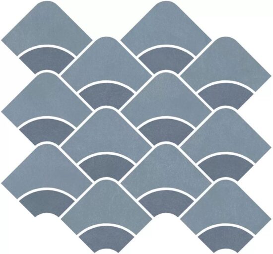 KERAMA MARAZZI KMD2HID011BR Декор Таделакт наборный синий светлый, синий матовый обрезной 30x28x0,9