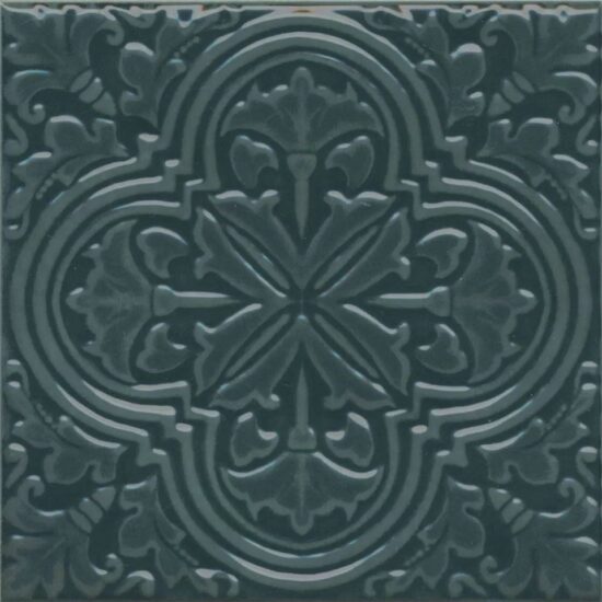 KERAMA MARAZZI KMD3STA003BN Декор Фес зелёный тёмный глянцевый 15x15x0,77