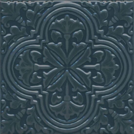 KERAMA MARAZZI KMD3STA004BN Декор Фес бирюзовый тёмный глянцевый 15x15x0,77