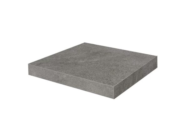 KERAMA MARAZZI KM8080G0051RGCA Ступень угловая клееная Портленд серый тёмный матовый обрезной 33x33x0,9
