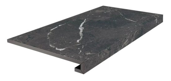 KERAMA MARAZZI KM6060G0331RGCF Ступень фронтальная клееная Тубкаль чёрный матовый обрезной 33x60x0,9