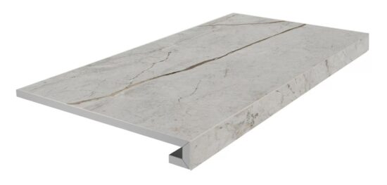 KERAMA MARAZZI KM6060G0061RGCF Ступень фронтальная клееная Ифран серый светлый матовый обрезной 33x60x0,9